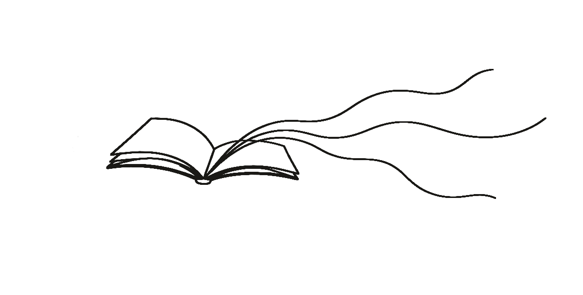 Un libro abierto cuyas páginas se prolongan en tres caminos